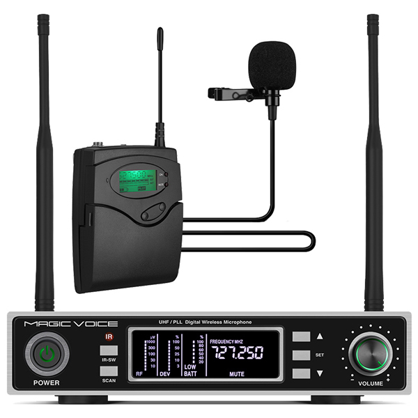 MAGICVOICE%20MV-1100Y%20UHF%20ÇİFT%20TUNER%201%20YAKA%20KABLOSUZ%20TELSİZ%20MİKROFON