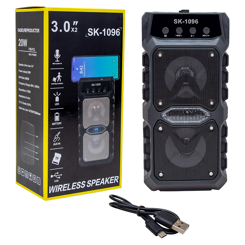 MAGICVOICE%20SK-1096%2020%20WATT%20USB/SD/AUX/FM/BLUETOOTH%20DESTEKLİ%20MİKROFON%20GİRİŞLİ%20TAŞINABİLİR%20HOPARLÖR