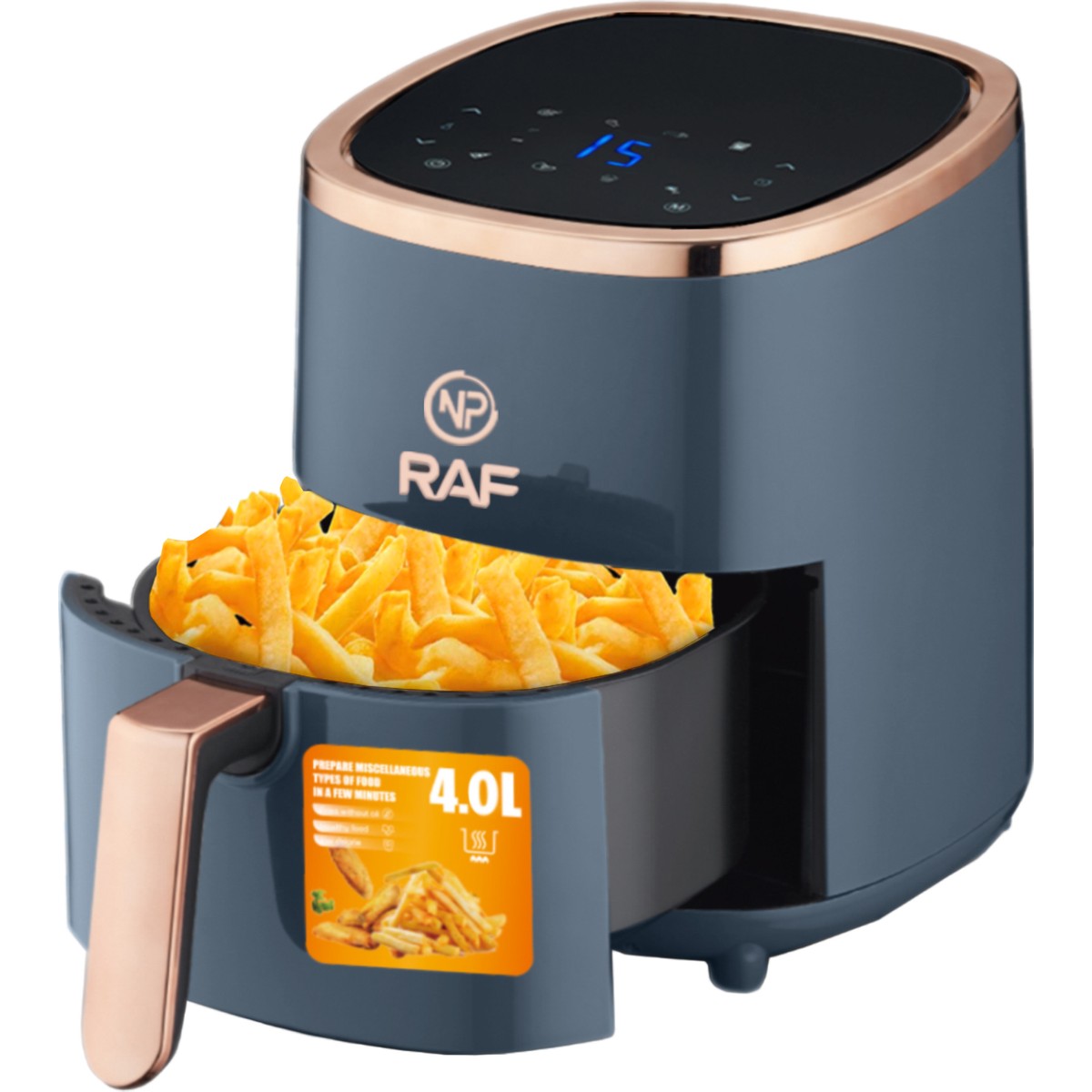 Npo%20Raf%20R5007%20Dokunmatik%20Ekran%204.0l%20Airfryer%201500W%20Yağsız%20Kızartma%20&%20Sıcak%20Hava%20Fritözü