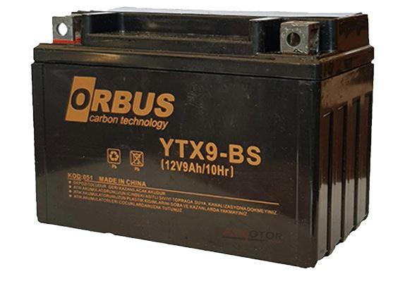 ORBUS YTX9-BS 12V 9A MOTOSİKLET AKÜSÜ (150 X 86 X 107 MM) (2.9KG)