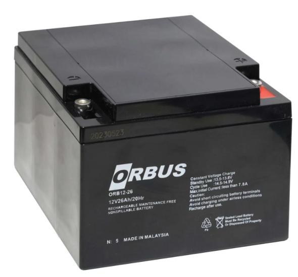 ORBUS ORB12-26 12V 26 AH KURU AKÜ (176 X 166 X 125MM) (8KG)